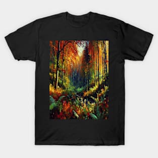 Vincent Van Gogh Inspired Autumn Foliage T-Shirt